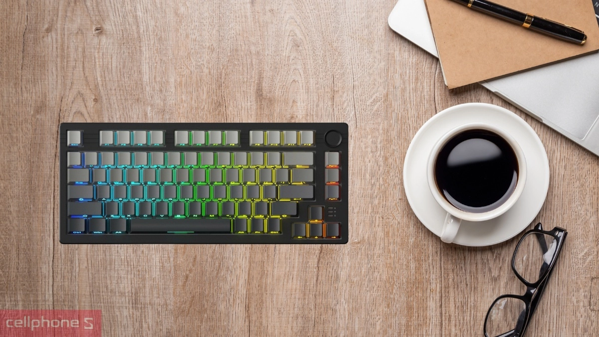 Keycap bàn phím cơ DAREU EK75 PRO Cloudy Aqua