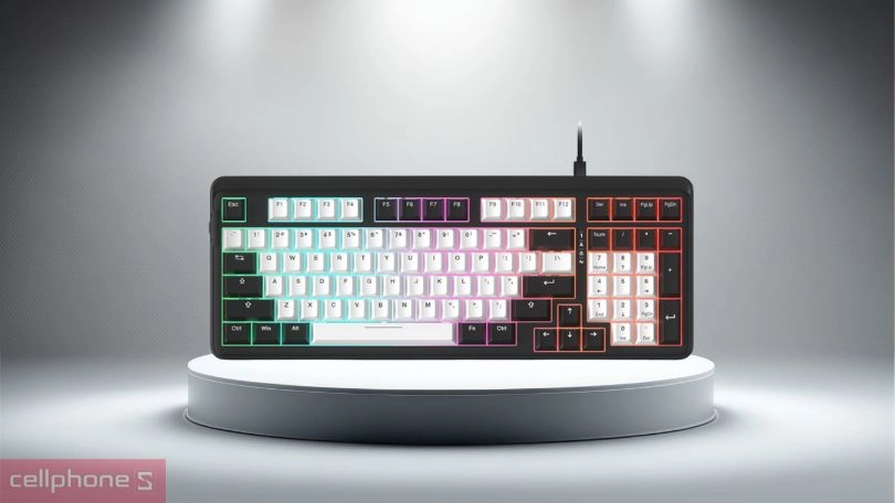 Thiết kế, đèn nền của bàn phím cơ DareU EK98 White-Black