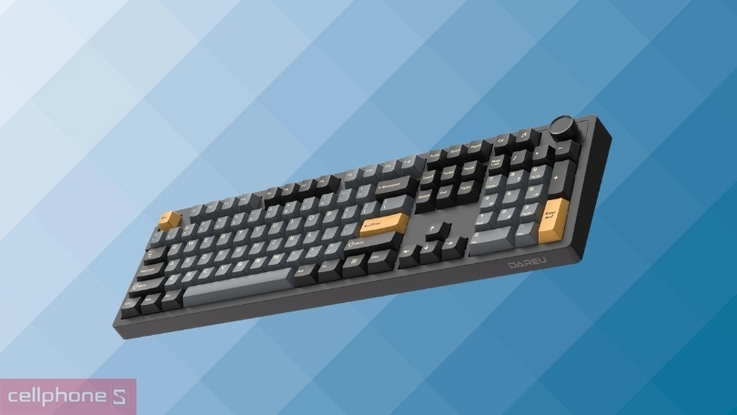 Thiết kế bàn phím cơ không dây Dareu EK106 Pro RBG Black Golden