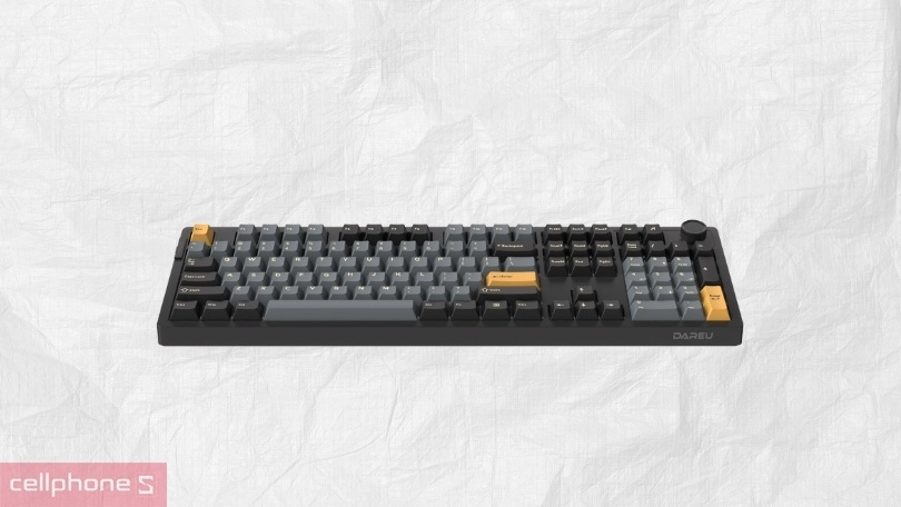 Thiết kế bàn phím cơ không dây Dareu EK106 Pro RBG Black Golden