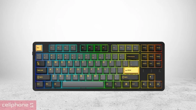 Switch, keycap bàn phím cơ không dây DareU EK87 Pro Black-Golden