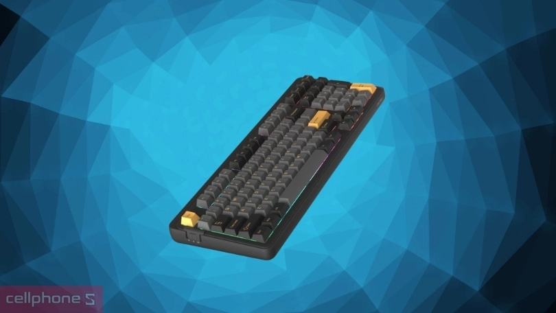 Switch, keycap của bàn phím cơ không dây DareU EK98 Pro RBG Black Golden