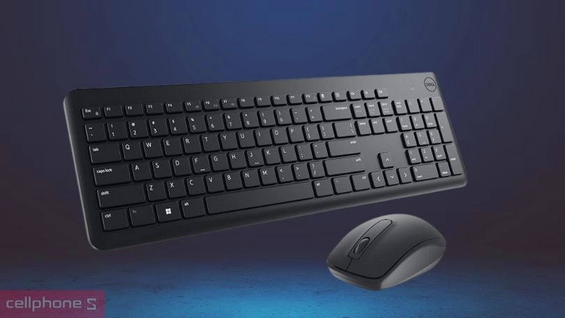 Combo bàn phím + chuột không dây KM3322W Đen