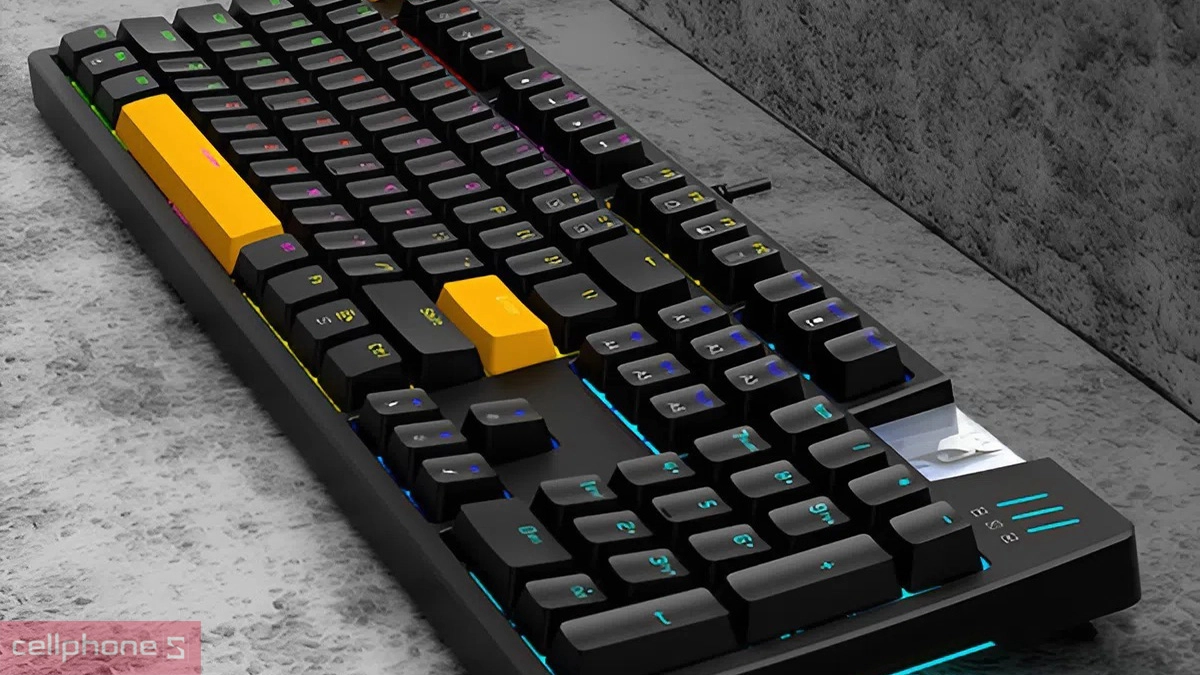 Thiết kế bàn phím cơ có dây E-Dra EK316 đen