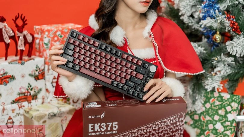Thiết kế bàn phím cơ E-DRA EK375 Alpha Red switch