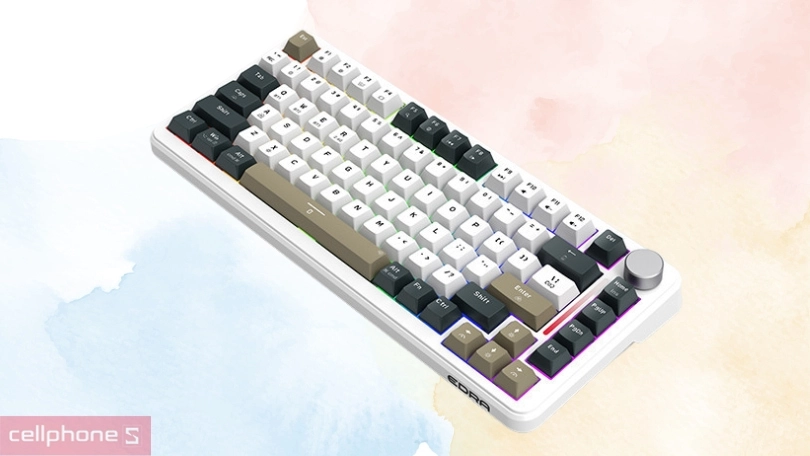 Switch, keycap của bàn phím cơ E-Dra EK375W trắng