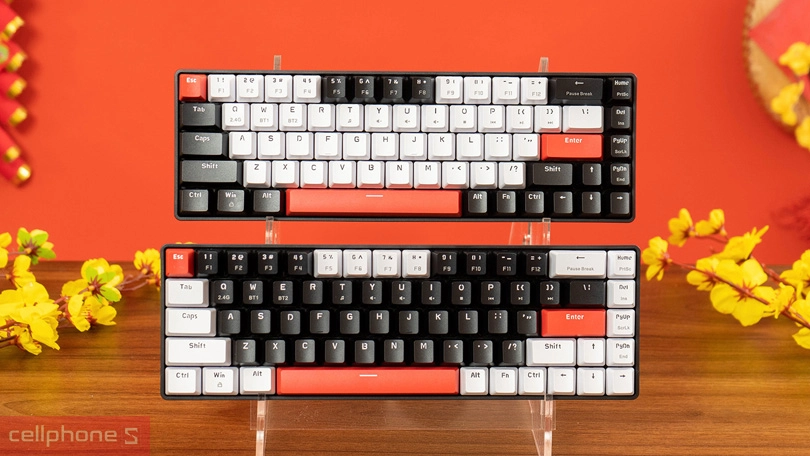 Bàn phím cơ E-Dra không dây EK368L BK Blue Switch - Hỗ trợ gõ với độ ổn định cao