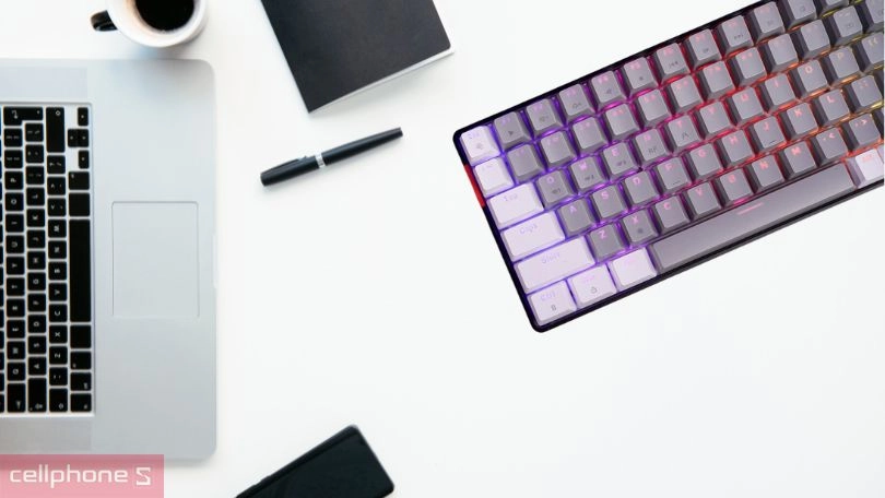 Kết nối bàn phím E-dra không dây EK384 Alpha Brown Switch