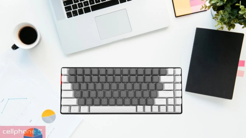 Thiết kế bàn phím E-dra không dây EK384 Alpha Brown Switch