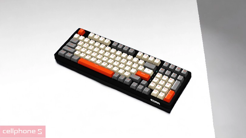 Bàn phím cơ E-DRA không dây EK398L Alpha Brown Switch – Tự do gõ phím, không vướng víu dây