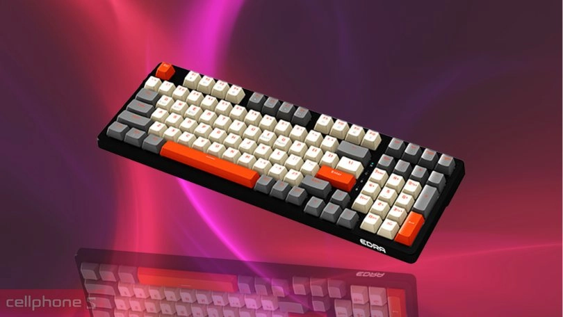 Bàn phím cơ E-DRA không dây EK398L Alpha Red Switch: bộ gõ nhỏ gọn cho game thủ