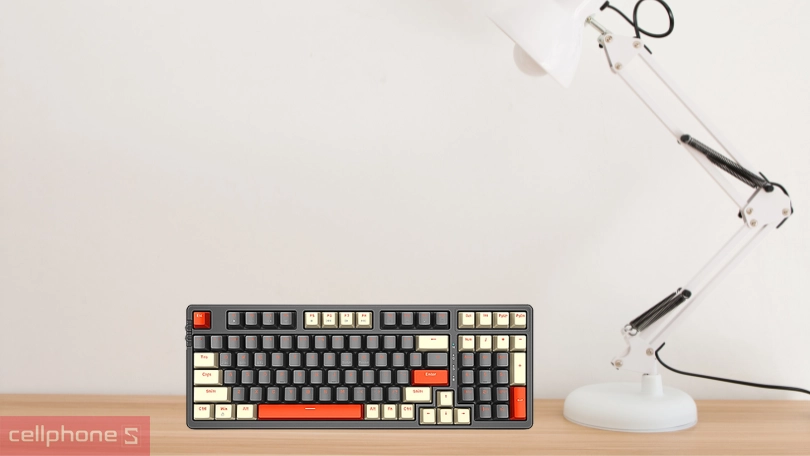 Bàn phím cơ E-Dra không dây EK398L Beta Red Switch - Thiết kế bắt mắt, Switch cao cấp