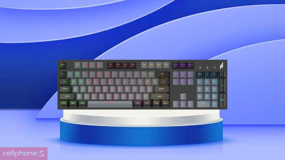 Thiết kế bàn phím cơ Gaming E-Dra EK315X đen xám