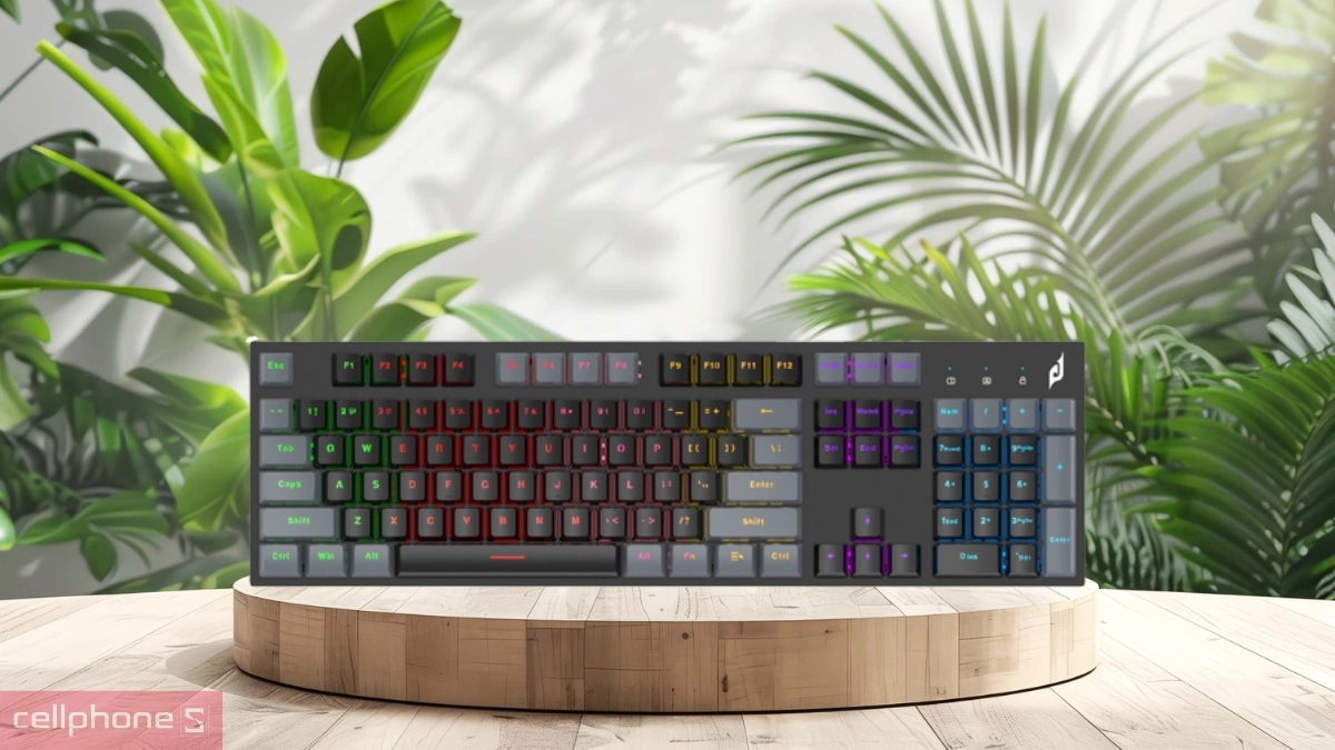 Gam màu bàn phím cơ gaming E-Dra EK315X Xám đen