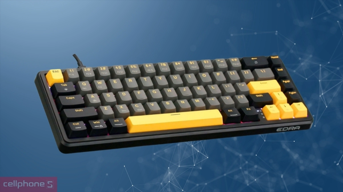 Switch từ tính cao cấp trên Bàn phím cơ không dây E-Dra EK368HE đen trắng