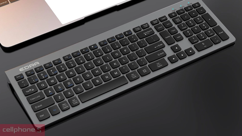 Thiết kế bàn phím không dây E-DRA EK507 Silent Đen