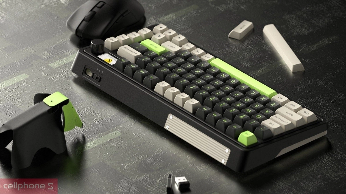 Thiết kế, đèn nền của bàn phím cơ không dây FL-Esports CMK75 Desert Grey