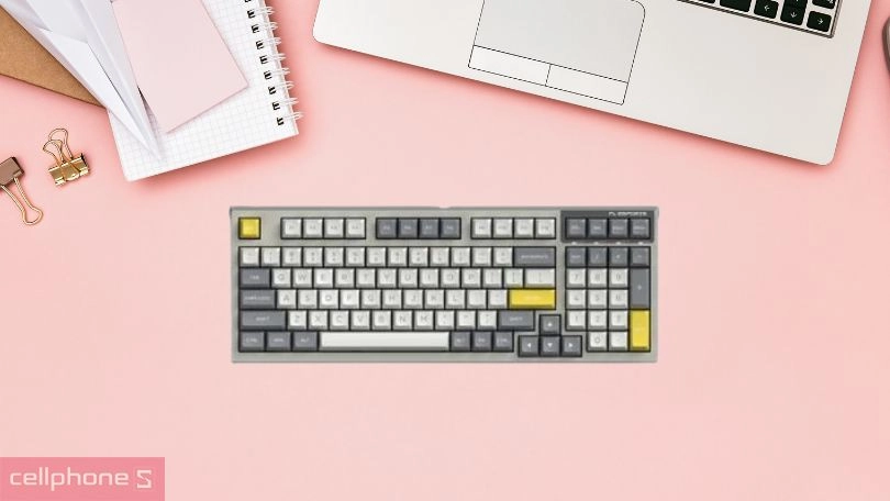 Thiết kế bàn phím FL-Esports FL980 SAM White & Grey 