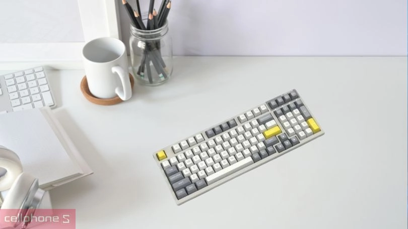 Thiết kế bàn phím FL-Esports FL980 SAM White & Grey 
