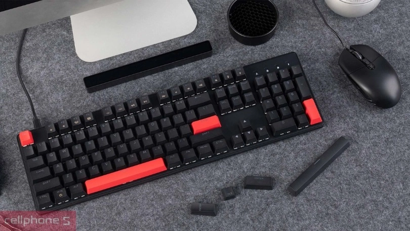 Chất liệu phím có dây Keychron X2 Red Backlight đen