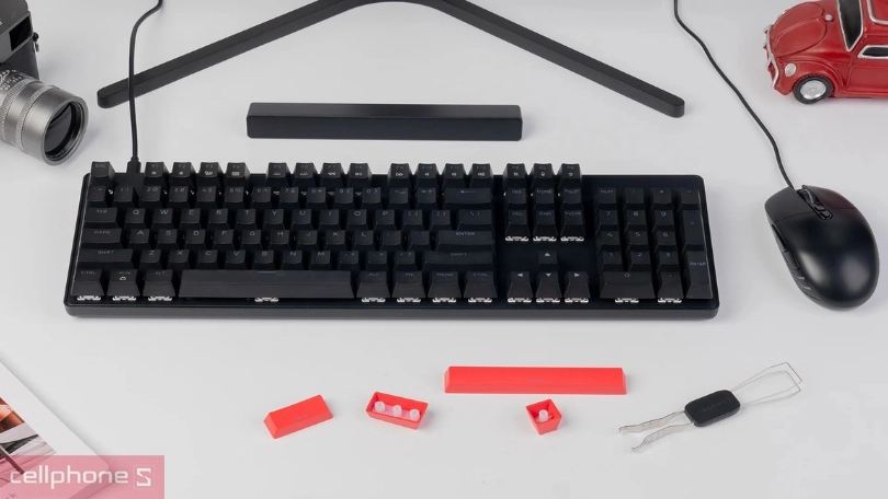 Thiết kế phím có dây Keychron X2 Red Backlight đen