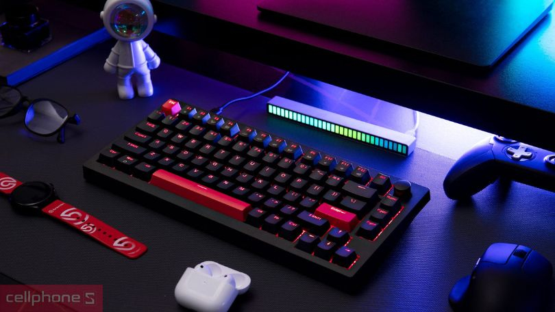Bàn phím có dây Keychron X5 Red BackLight - Thiết kế hiện đại, keycap chất lượng
