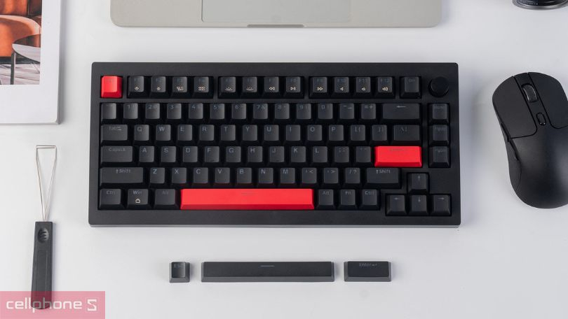Bàn phím có dây Keychron X5 Red BackLight - Thiết kế hiện đại, keycap chất lượng