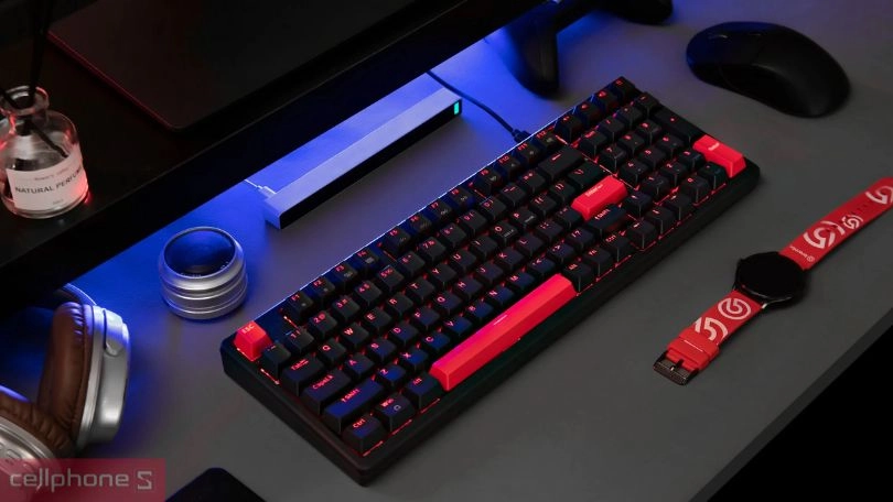 Bàn phím có dây Keychron X5 Red BackLight - Thiết kế hiện đại, keycap chất lượng