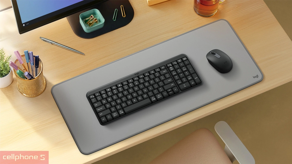 Thiết kế Bàn phím Bluetooth Logitech K250 xám