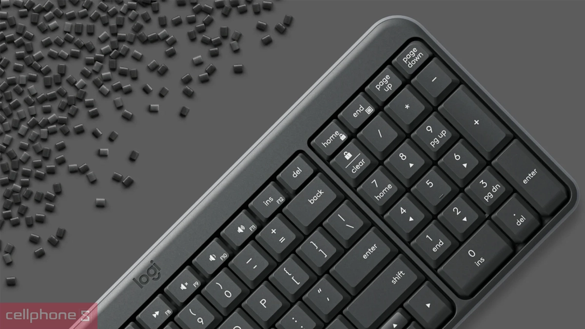 Két nối Bàn phím bluetooth Logitech K250 xám