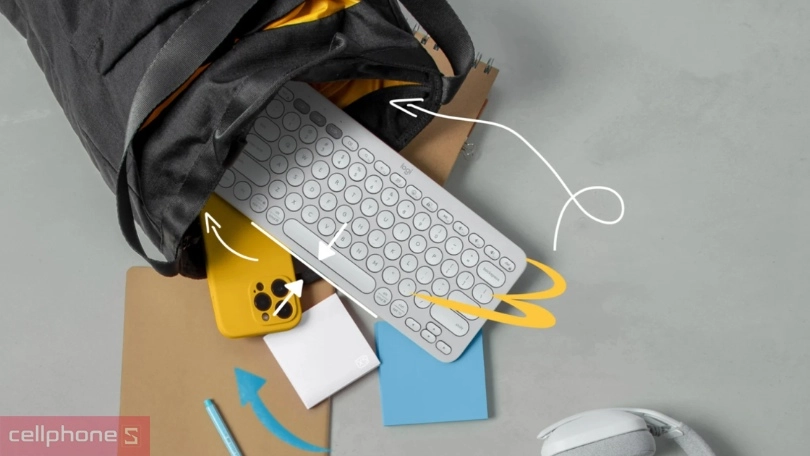 Bàn phím Bluetooth Logitech Pebble K380S Tinh Giản, Nhỏ Gọn