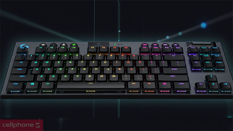 Thiết kế bàn phím Logitech G913 TKL Lightspeed Rgb Mechanical Tactile