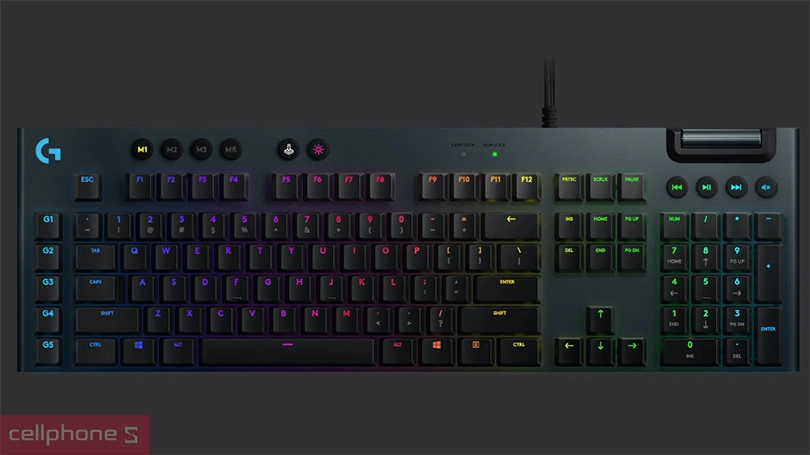 Bàn phím Gaming Logitech G813 Lightsync RGB Mechanical Linear - Thiết kế mỏng nhẹ