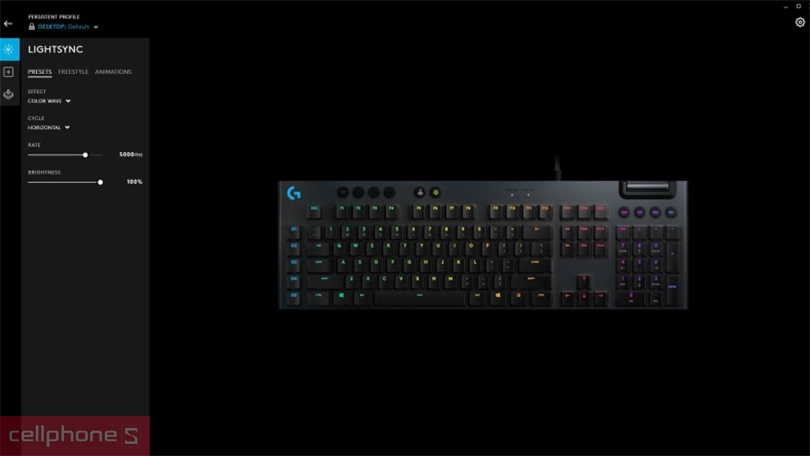 Bàn phím Gaming Logitech G813 Lightsync RGB Mechanical Tactile - Đèn LED RGB 16,8 triệu màu