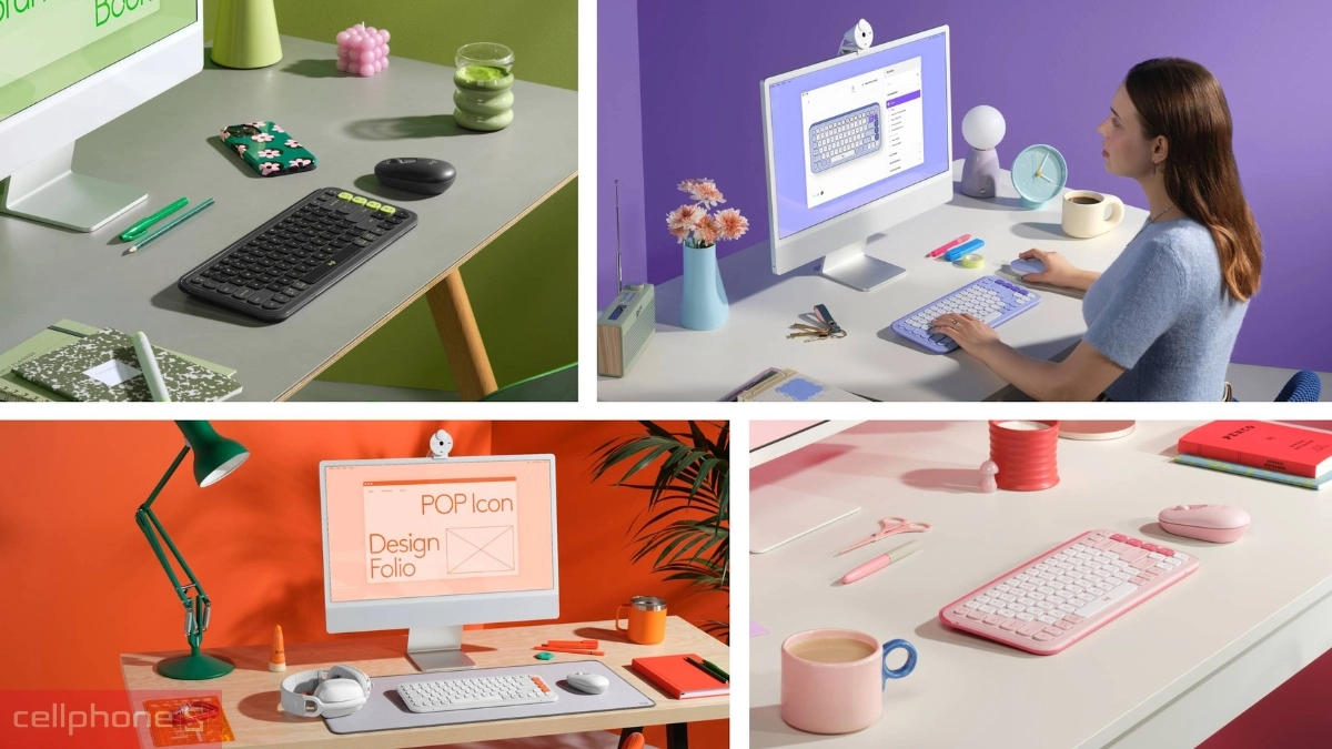 Màu sắc nổi bật bàn phím Logitech