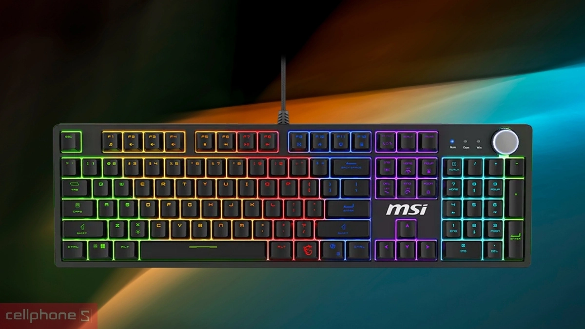 Vỏ kim loại bàn phím Gaming có dây MSI FORGE GK320