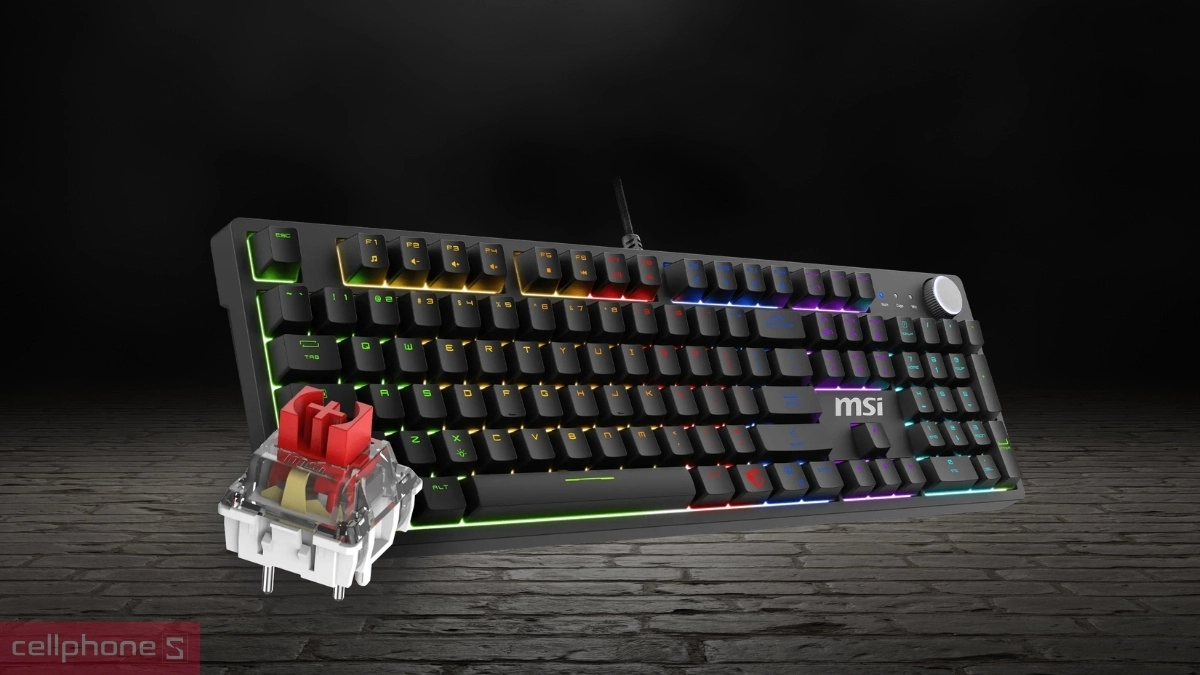 Switch cơ học bàn phím Gaming có dây MSI FORGE GK320