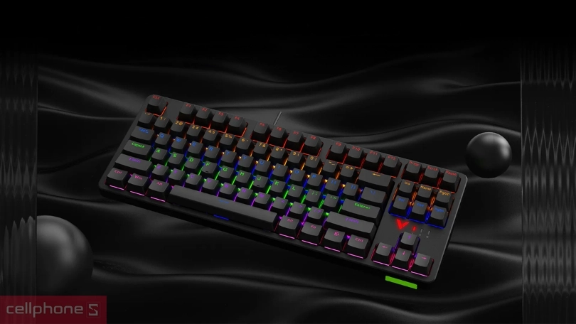 Bàn phím cơ có dây Rapoo V500 Pro 87 đen - Thiết kế hiện đại và trọng lượng nhẹ