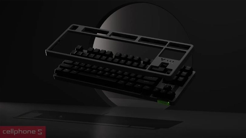 Bàn phím cơ có dây Rapoo V500 Pro 87 đen - Thiết kế hiện đại và trọng lượng nhẹ