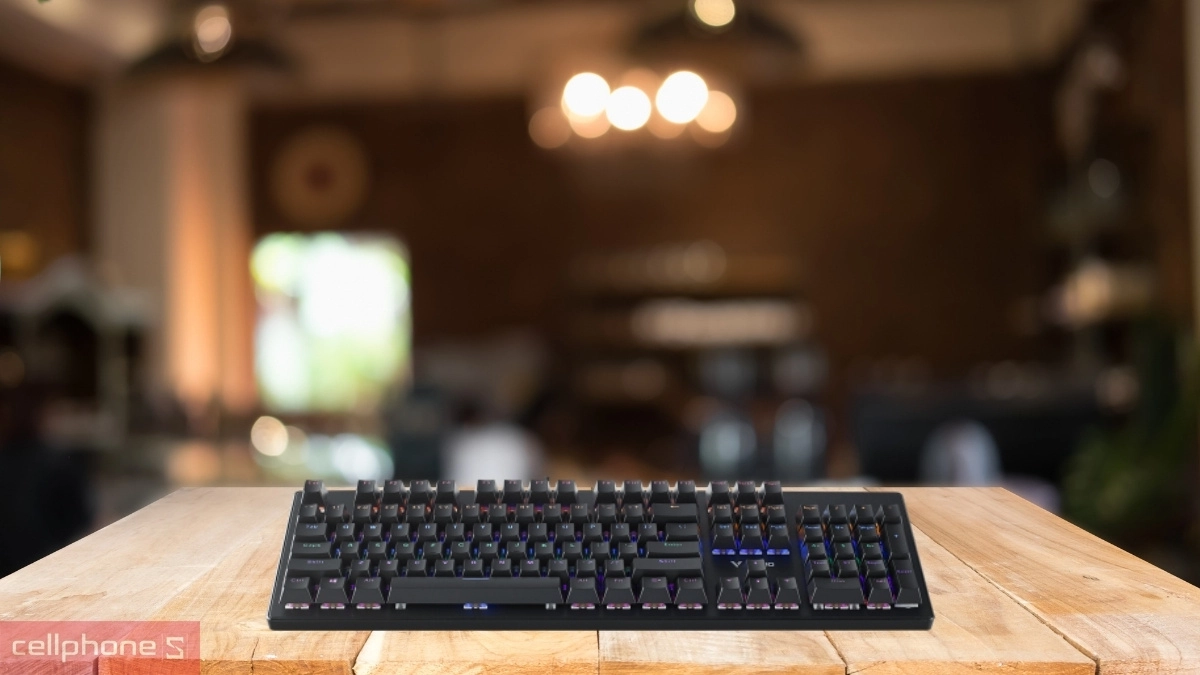 Keycap bàn phím Rapoo V510 LED Rainbow đen