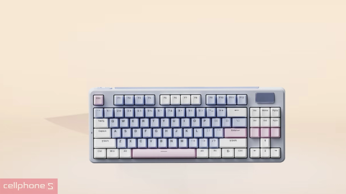 Keycap bàn phím cơ Rapoo V700DIY-87 hồng trắng