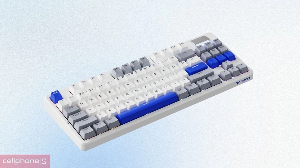 Thiết kế Bàn phím cơ Rapoo V700DIY-87 xanh dương trắng 