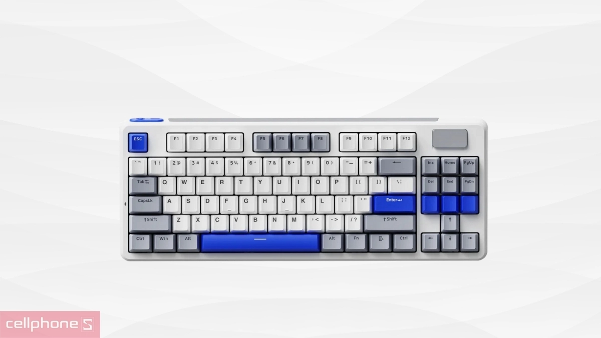 Cấu trúc bàn phím cơ Rapoo V700DIY-87 xanh dương trắng 