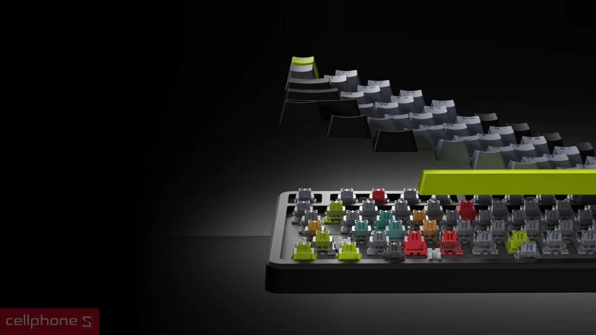 Switch bàn phím cơ Rapoo V700DIY-87 Xanh Lá Đen