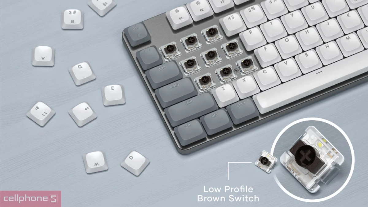 Keycap bàn phím cơ không dây Satechi SM3 Full Size Xám