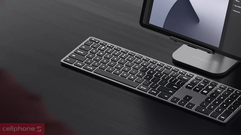 Kích thước, đèn nền của bàn phím không dây Satechi Slim X3