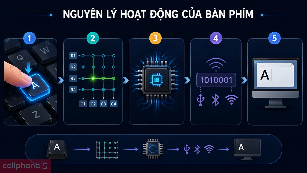 Cấu tạo bàn phím máy tính