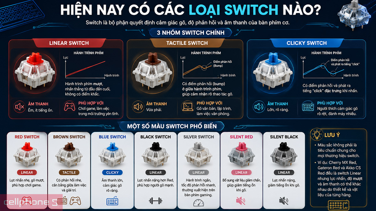 Loại Switch (Công tắc phím)