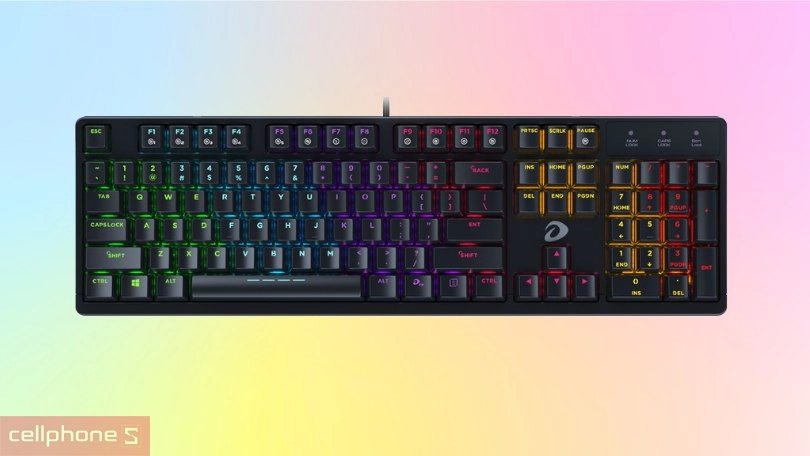 Bàn phím cơ có dây DareU EK1280S V2 MULTI LED Blue Switch – Nâng cao trải nghiệm