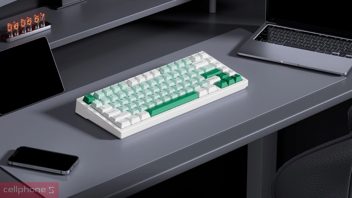 Thiết kế layout 75% nhỏ gọn của Bàn phím cơ không dây MCHOSE G75 Pro Tri-mode Green